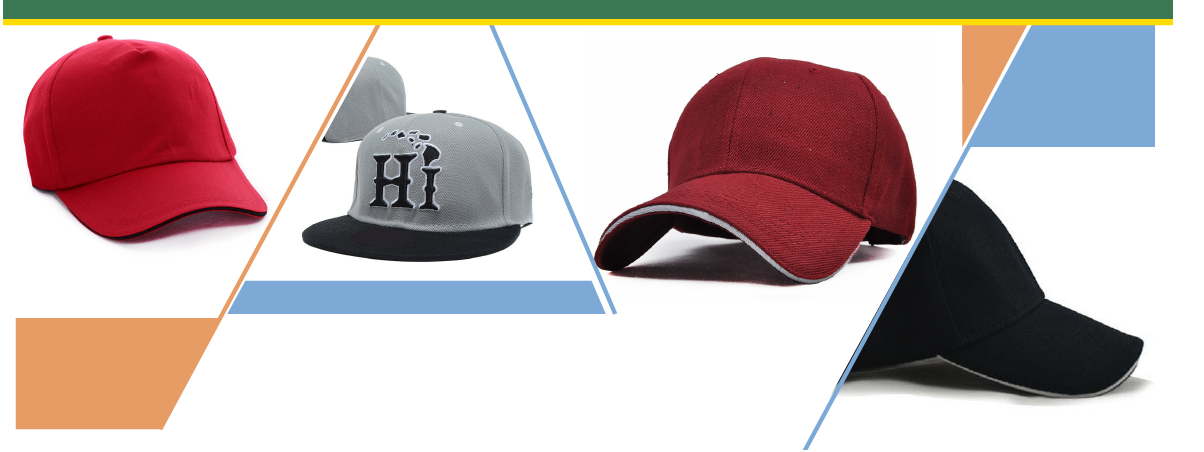 Một chiếc nón snapback lưỡi thẳng bên cạnh nón lưỡi trai cong