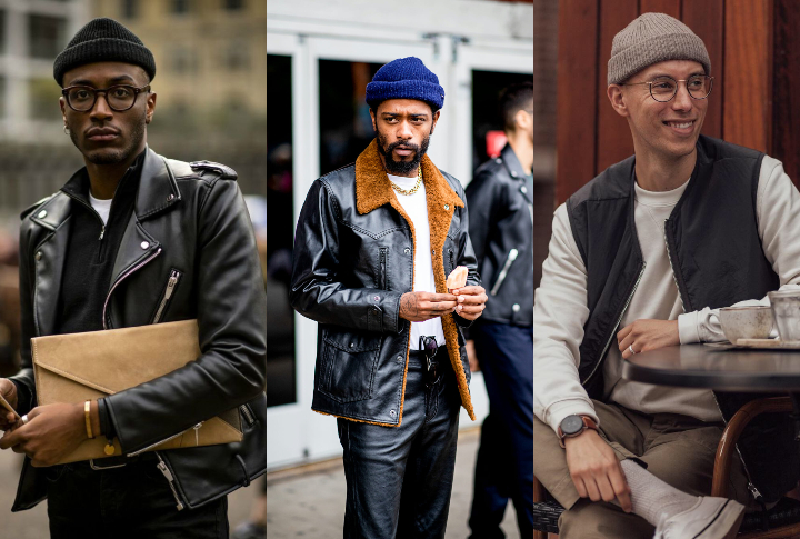Phong cách thời trang hipster kết hợp mũ len beanie vintage
